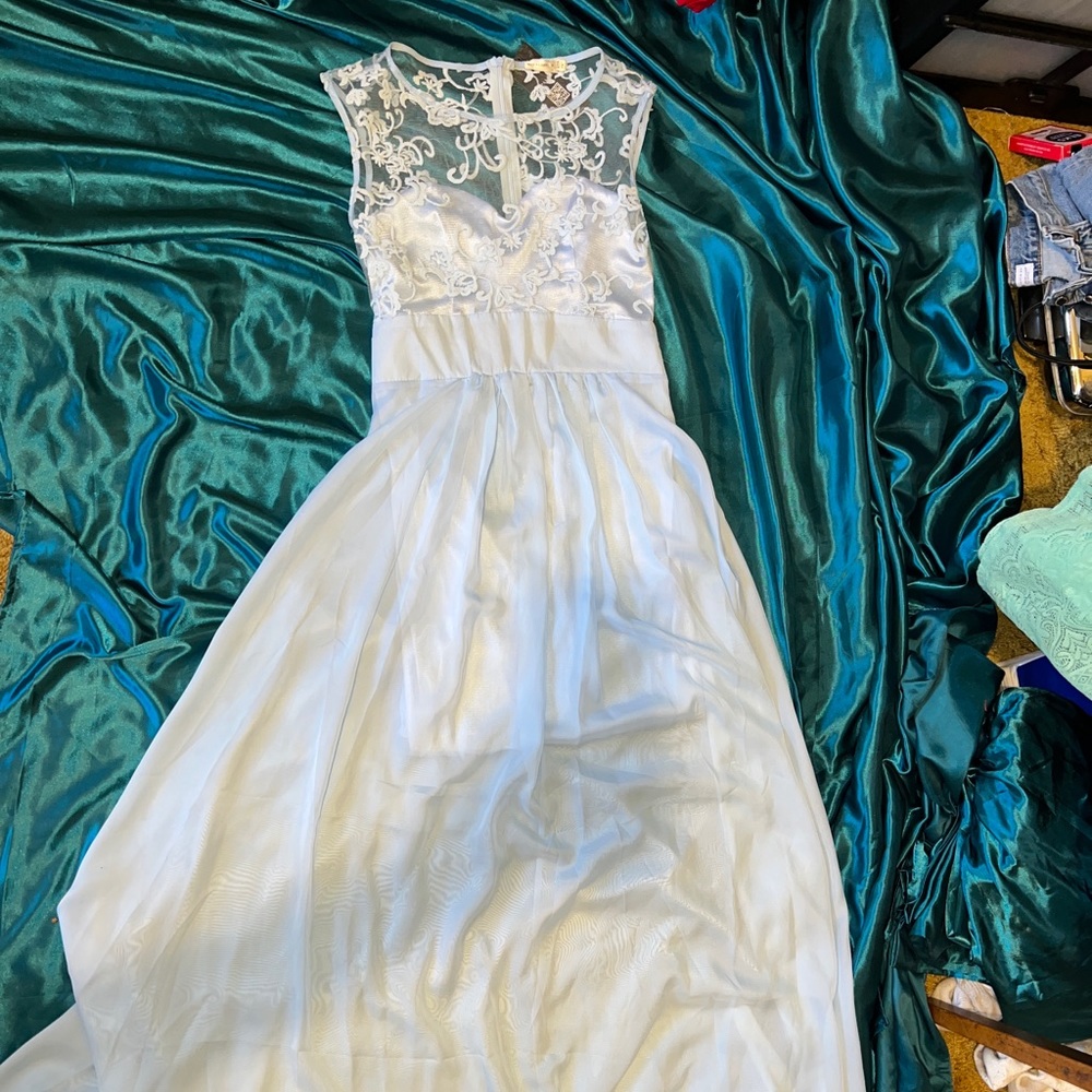 Lace light blue dress new